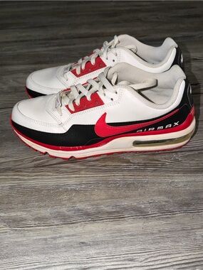 Nike Air Max LTD Men's Athletic Sneakers White Black Red EUC